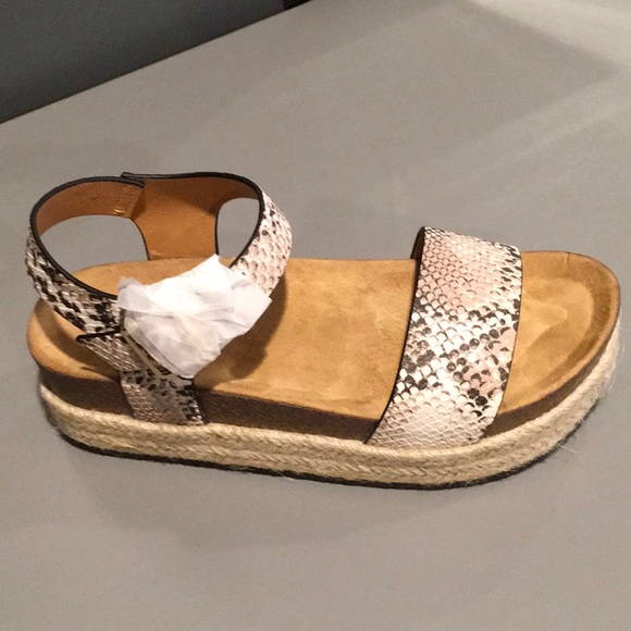 Snakeskin Espadrille Wedge Sandals - Picture 6 of 6